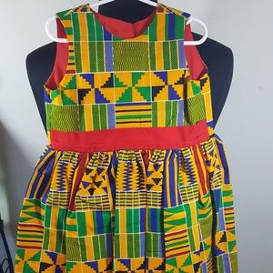 Girls Size 3 Kente Print Dress